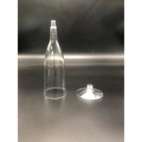 Flûte à champagne jetable élégante en GPPS transparent de qualité supérieure, 140 ml, tige de 15,5 cm, base de 60 mm, lot de 10, pour mariage, fête, célébration