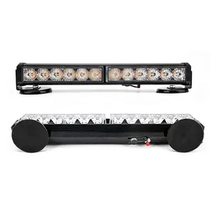 12LED Magnétique Voiture Lumières Stroboscopiques Voyant d'Avertissement Led Stroboscopique Aimant Toit Danger Flash 12V Rechargeable avec <span class=keywords><strong>Batterie</strong></span> 4000mAh - Product Image 2