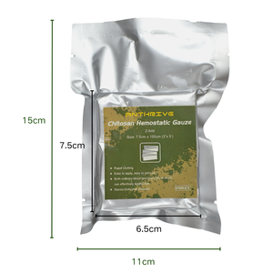 Anthrive 3'' x 5' Hemostatisch snelle-stollende bloedstelpende chitosan gaas voor tactische EHBO-traumakit IFAK - Product Image 2