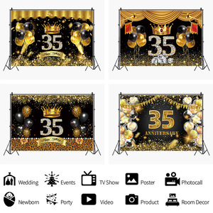 Hoa văn hình học đơn giản chúc mừng sinh nhật mới Banner ảnh vật liệu nhiếp ảnh nền vải Studio - Product Image 6