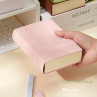 Carnet en cuir PU relié cousu format B6 multicolore, 320 feuilles, pages lignées horizontales super épaisses imprimées UV, bloc-notes de papeterie
