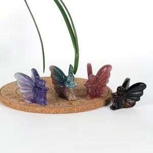 Wholesale natural crystal carving crystal butterfly fairy spiritual healing home decoration