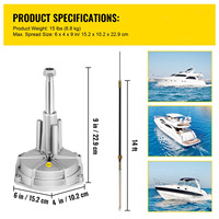 Câble de direction pour bateau 14' Kit de direction rotative hors-bord 14 pieds Direction rotative pour bateau