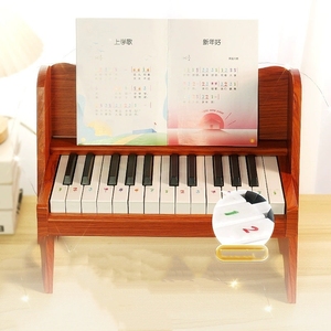 Piano Electrónico Pequeño de Madera Natural para Niños, 25 Teclas, Juguete Musical Portátil de Madera para la Educación Musical Temprana del Bebé - Product Image 4