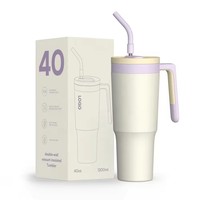 Vaso Térmico Aislado de 40 oz con Asa y Tapa Múltiple, Antiderrames, con Impresión Completa, Ideal para Regalos Empresariales Personalizados al por Mayor