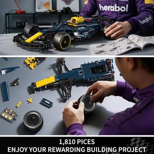 Yuxing Model King Flagship Store MCL Coche de Carreras de Plástico ABS, Bloques de Construcción Educativos, Modelo de Juguete para Ensamblar, 40 Piezas, Escala <span class=keywords><strong>1</strong></span>:10 - Product Image 5