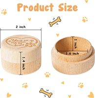 Boîte commémorative pour chien pour la perte Boîte à souvenirs en bois pour animaux de compagnie avec gravure de pattes d'animal de compagnie Cendres ou étui à cheveux Urne Cadeau commémoratif