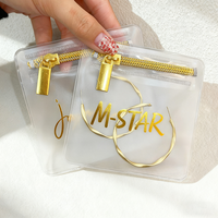 Sacs d'emballage en plastique durables avec fermeture éclair pour bijoux, pierres précieuses, logo personnalisé, pochette pour boucles d'oreilles, collier, présentation de luxe