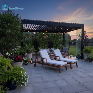 Pergola motorisée en aluminium robuste <span class=keywords><strong>Sweet</strong></span> Home, résistante au vent et aux charges de neige, avec éclairage LED pour patio et jardin - Product Image 5