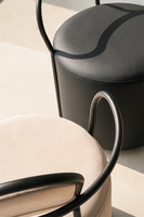 Luxe nordique Eco cuir aile siège arrière loisirs Accent meubles métal bras chaise salon salle à manger chaise simple
