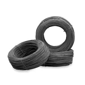 Dingzhou kelompok terbaik 1.5mm karbon rendah twisted fil de fer hitam aneled rebar tie kawat pengikat besi