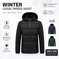 Blouson d'hiver personnalisé pour homme, style bomber, en toile épaisse, décontracté, à capuche, avec logo frontal, fournisseur en gros