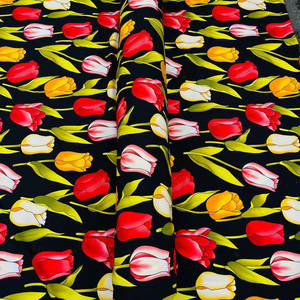 100D 95 Polyester 5 Spandex Blumen kleid 105-110g/m² Super weicher 4-Wege-Stretch-Elasthan-Polyester-Spandex-Stoff - Product Image 4