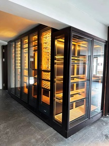 Vitrine d'exposition à comptoir haut en acier inoxydable pour boisson au <span class=keywords><strong>vin</strong></span> de liqueur pour la présentation de la salle de culture du <span class=keywords><strong>vin</strong></span> de sauce - Product Image 1