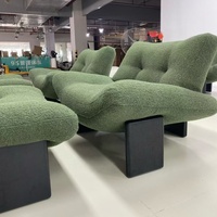Fauteuil lounge moderne en bouclette |   Fauteuil d'appoint luxueux rembourré pour salon, mobilier d'hôtel