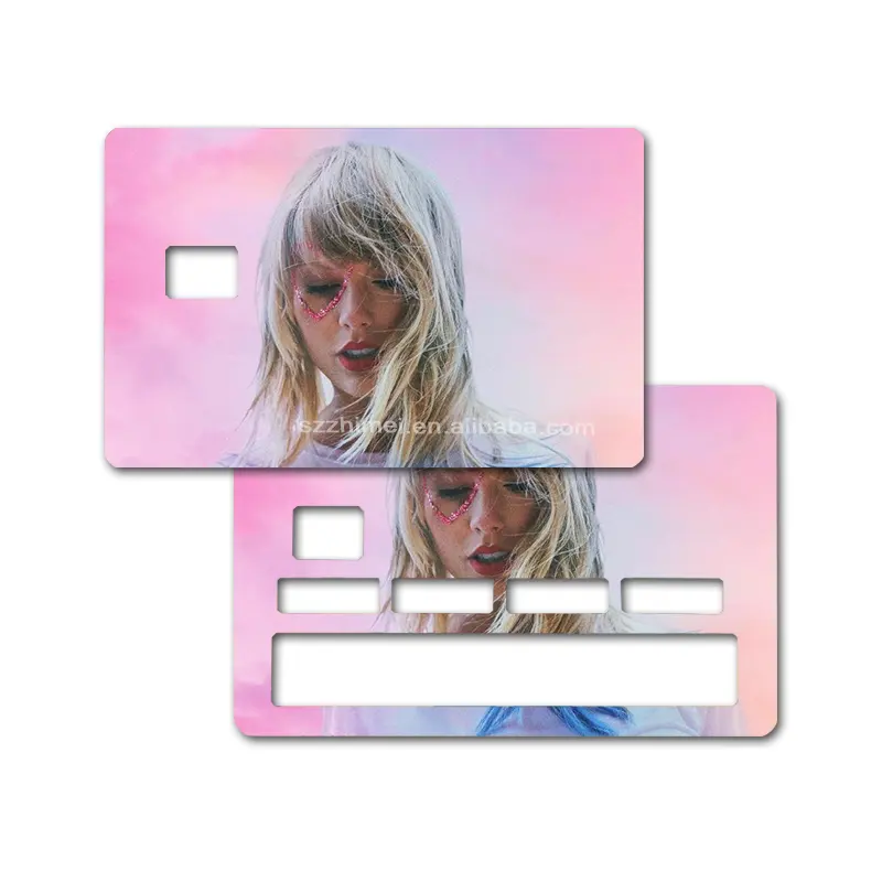 Impressão personalizada Taylor Swift capa de álbum em PVC à prova d'água anime cartão adesivos de vinil cartão de crédito débito adesivos de pele para cartões de visita