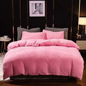 Factory Supply Customized Warm Thick Luxury <strong>Teddy</strong> <strong>Fleece</strong> Bedding Set for Cold Winner - Product Image 2