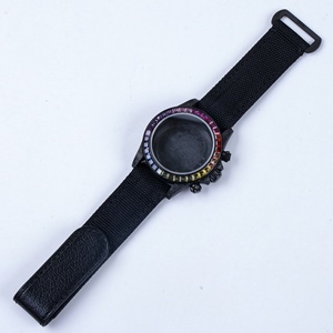 <span class=keywords><strong>Montre</strong></span> pour homme de pointe en fibre de carbone blanche avec lunette sertie de diamants bleus, squelette, mouvement mécanique 4130, élégante et polyvalente - Product Image 3