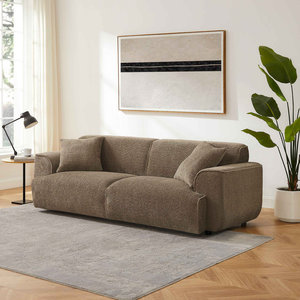 Sofá Futón Reclinable y Cómodo para Sala de Estar, con Estructura de Madera y Tapicería de Tela - Product Image 3