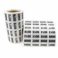 Etiquetas Numéricas Personalizadas, Rollo de Etiquetas Autoadhesivas Plateadas Mate Impermeables para Números de Serie y Etiquetas de Precio OEM