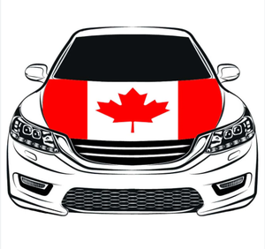 Housse de capot de <span class=keywords><strong>voiture</strong></span> personnalisée avec drapeau national du Canada 120x150cm, couvre-moteur avant pour la Coupe du Monde de Football 2026, décoration de <span class=keywords><strong>voiture</strong></span> - Product Image 1