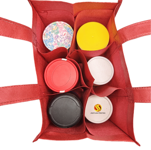 Nhiệm Vụ Nặng Nề Tùy Chỉnh Tái Sử Dụng Chia 6 Chai Chủ Tàu Sân Bay Không Dệt Rượu Vang Tái Chế Biểu Tượng Túi Quà Tặng Cho Chai Rượu Vang - Product Image 2