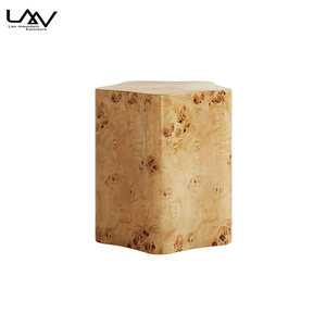 Estilo de diseñador Villa Sala de estar Accent Sofá Mesa auxiliar Dormitorio de hotel Muebles de mesa de esquina de lujo de madera - Product Image 6