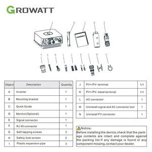 Phiên bản Châu Âu duy nhất giai đoạn growatt mic 1000tl-x mic 1500tl-x mic 2000tl-x mic 2500tl-x mic 3000tl-x trên hệ thống lưới điện năng lượng mặt trời đảo ngược - Product Image 5
