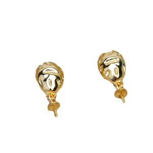 ต่างหูเงินแท้ S925 แบบติดหู ดีไซน์ใบไม้ใหญ่ ประดับมุก 6-7 เม็ด ชุดต่างหูแบบปรับแต่งได้ อุปกรณ์ DIY ถาดเปล่า 1263 - Product Image 4