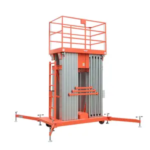 Single Person Manual Push Vertical Platform Lift 10M Height Manual Move Lifting Platforms Equipment Hydraulic Scissor Lift