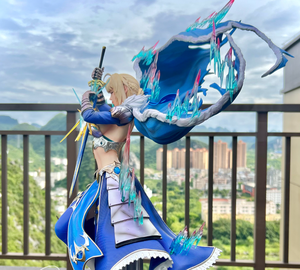 Statue en résine GK Fate Saber Artoria <span class=keywords><strong>Pendragon</strong></span>, peinte à la main sur mesure, avec épée Excalibur, modèle de collection d'anime - Product Image 2