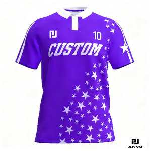 أطقم ملابس كرة قدم مخصصة من Anyu للرجال والنساء، قمصان بولو من البوليستر للكبار، أطقم قمصان كرة قدم بتقنية الطباعة بالتسامي - Product Image 1