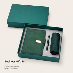 Ensemble cadeau d'entreprise Shanwu : Carnet personnalisé avec logo, stylo signature, parapluie compact et coffret cadeau - Product Image 3
