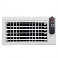 Diffuseur d'air électrique motorisé 200 mm x 200 mm avec télécommande - Grille de ventilation HVAC réglable en plastique ABS pour maison intelligente et bureau