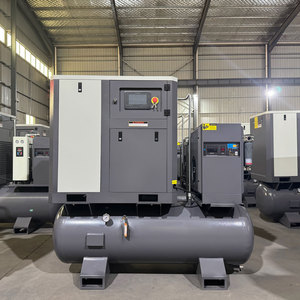 Compresores de Aire de Tornillo Rotativo Industriales con Inversor Cuatro en Uno, 7.5kw 10hp, con Tanque y Secador de Aire - Product Image 3