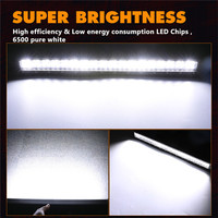 Barre lumineuse LED de toit 20 pouces, barre de conduite LED combinée spot et flood, barre lumineuse LED Plug and Play pour tout-terrain