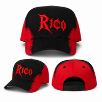 Topi Baseball Dua Warna Custom Model Distressed Bordir 3D Hip Hop Snapback Pinggiran Melengkung Lapisan Satin Streetwear Grosir OEM ODM