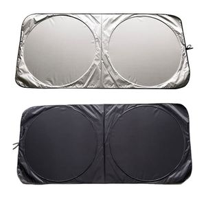 Pare-soleil pliable pour pare-brise de voiture en polyester avec logo personnalisé QM - Product Image 2