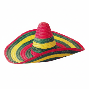 หมวกฟางทำมือสไตล์เม็กซิกันซอมเบรโร่ตกแต่งสำหรับงานเทศกาลหรือจัดแสดง - Product Image 1