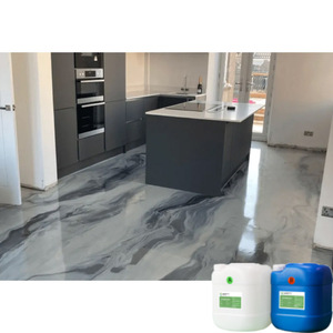 Revêtement de sol en résine époxy liquide 3D et métallique créatif pour béton - Sans COV, idéal pour le travail du bois - Product Image 2
