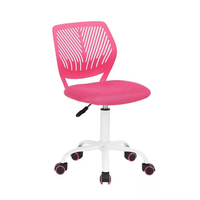 Chaise de visiteur en maille pivotante ergonomique avec roulettes et siège en tissu pour bureau