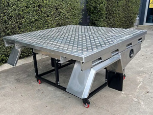 Bâche de benne en aluminium de haute qualité pour pick-up double cabine avec boîtes à outils sous la benne pour un rangement sécurisé et une utilisation commerciale - Product Image 5