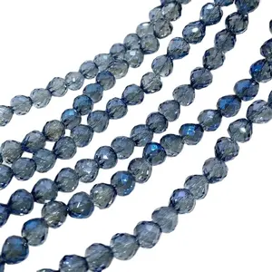 8MM Cristal Facetado Rodada Loose Glass Beads Gemstone Glass Beads para Pulseira Jóias Fazendo Mulheres