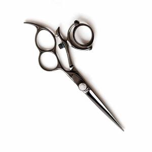 Ciseaux de coiffeur en acier inoxydable allemand, finition polie avec vis fantaisie et pointe de lame tranchante à trois anneaux - Product Image 3