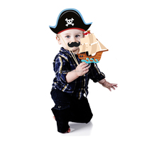 Huancai - 25 Accesorios para Fotomatón de Piratas con Palos, Kit de Accesorios para Selfies para Fiestas Caribeñas, Suministros para Fiestas Náuticas de Cumpleaños Infantiles