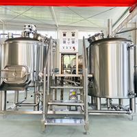 Fermenteur de brassage sous pression à 2 cuves de 1200 L personnalisé, solution clé en main pour brasserie, équipement de brassage de bière, en promotion