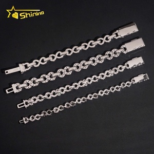 New Arrivals 925 Silver Fine Jewelry Iced Out Hip Hop Hot Sale Moissanite Diamond <strong>Infinity</strong> <strong>Bracelet</strong> - Product Image 2