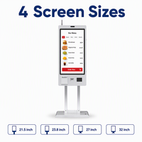 Máquina de Pedidos de Comida de Autoservicio, Terminal de Pedidos con Menú Digital de 21.5, 23.8, 27 y 32 Pulgadas, para Montar en la Pared o de Pie