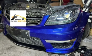 Kit de Carrocería Original de <span class=keywords><strong>Segunda</strong></span> <span class=keywords><strong>Mano</strong></span> para <span class=keywords><strong>Mercedes</strong></span>-Benz W204 C63 AMG, Corte de Nariz, Labio de Parachoques Delantero, Faros Delanteros, Reemplazo de Parachoques - Product Image 4