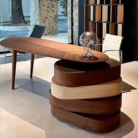 Chaise de bureau de luxe moderne pour patron combinaison durable et à la mode de meubles en bois MDF de grande classe pour villa et salon